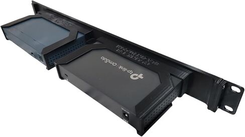 Network Rack Mount, 19 inch 1U, for TP-Link ER605 V2 VPN Router and TP-Link TL-SG108PE 8-Port Gigabit Easy Smart Switch 158MM (Black) in Saudi Arabia