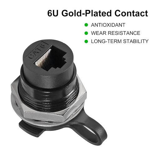 1 Pack RJ45 Panel Mount Coupler CAT6 Female to Female Ethernet LAN Pass Through Connector Bulkhead Extension Interface Adapter in Saudi Arabia