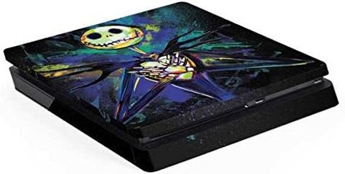 ملصق Skinit المخصص للألعاب متوافق مع جهاز PS4 Slim - مرخص رسميًا من Disney The Nightmare Before Christmas Jack Skellington Art Design in Saudi Arabia