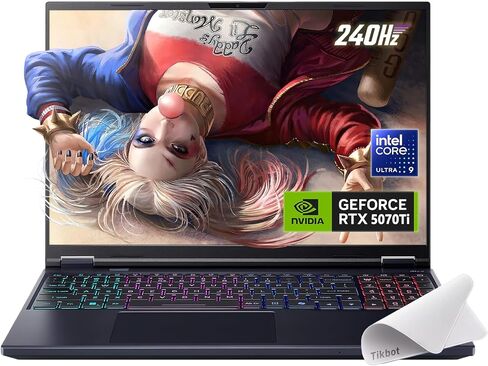 acer Predator Helios Neo 16" AI Gaming Laptop, Intel Core Ultra 9 275HX, NVIDIA GeForce RTX 5070 Ti (Up to 992 AI Tops), 2560×1600 240Hz, 32GB DDR5 2TB SSD, Windows 11, w/Mouse pad in Saudi Arabia