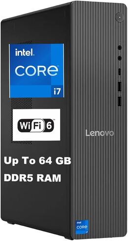 كمبيوتر سطح المكتب Lenovo IdeaCentre Liter Tower • معالج Intel Core i7-14700 ذو 20 نواة • ذاكرة DDR5 بسعة 16 جيجابايت • محرك SSD بسعة 512 جيجابايت • Office 365 للويب • HDMI + VGA، Wi-Fi 6 • لوحة مفاتيح وماوس سلكية • Windows 11 in Kuwait