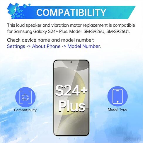 لهاتف Samsung Galaxy S24+ Plus استبدال محرك اهتزاز مكبر الصوت مع دعامة صوت واضح لنغمات الرنين استبدال إصلاح أجزاء مكبر الصوت لهاتف Samsung s24+ Plus SM-S926U in Saudi Arabia