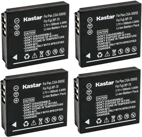 Kastar 2-Pack CGA-S005 Battery Replacement for Panasonic Lumix DMC- FX07, Lumix DMC- FX10, Lumix DMC- FX100, Lumix DMC- FX12, Lumix DMC- FX150, Lumix DMC- FX180, Lumix DMC- FX3, Lumix DMC- FX50 Camera in Saudi Arabia