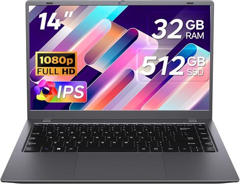 كمبيوتر محمول 15.6 بوصة - 32 جيجابايت رام 1 تيرابايت SSD، معالج بنتيوم ذهبي (يصل إلى 3.4 جيجاهرتز)، شاشة 1080 بكسل فل اتش دي، USB3.2، نوع C، WiFi5، BT5.2، كمبيوتر محمول للأعمال والطلاب in Kuwait