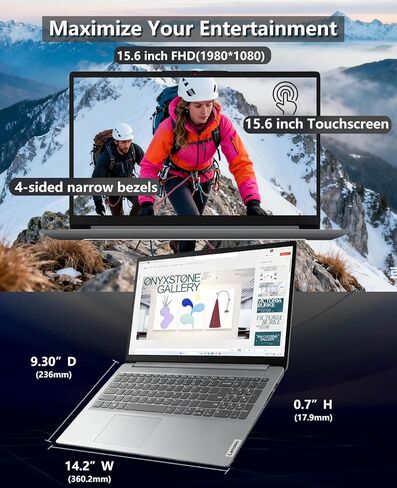 Lenovo IdeaPad 1i Laptop, Copilot AI, Microsoft Office, Intel Core i5-1335U（10-core, 16GB RAM 256GB SSD, 15.6'' FHD Display, Wi-Fi, Camera, Number Keypad, Windows 11 Pro, Alpacatec Accessories in Saudi Arabia