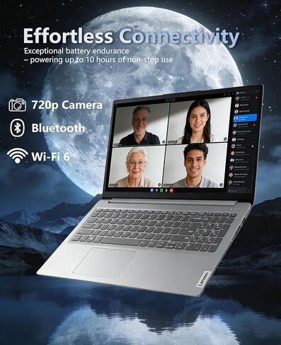Lenovo IdeaPad 1i Laptop, Copilot AI, Microsoft Office, Intel Core i5-1335U（10-core, 16GB RAM 256GB SSD, 15.6'' FHD Display, Wi-Fi, Camera, Number Keypad, Windows 11 Pro, Alpacatec Accessories in Saudi Arabia