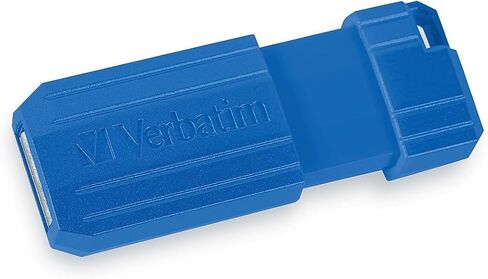 محرك أقراص فلاش Verbatim Pinstripe سعة 128 جيجابايت USB 2.0 من النوع A، أحمر وأزرق، 2/عبوة (70391) in Kuwait