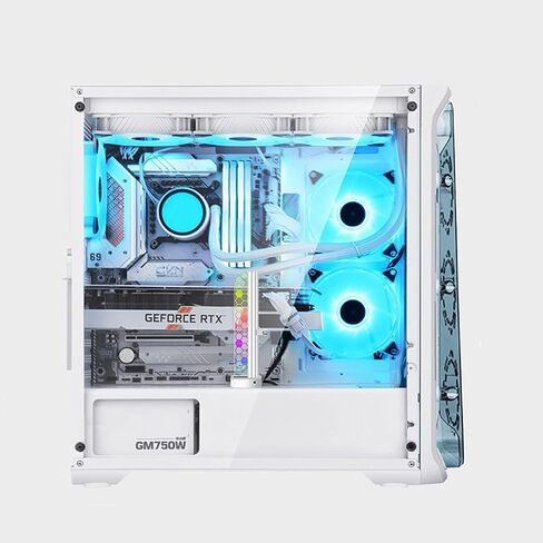 PANO-MOUNTS 5V 3-Pin ARGB Addressable RGB GPU Support Bracket Silver - Sliding Adjustable Height Magnetic Base with Acrylic for Graphics and Video Cards in Saudi Arabia