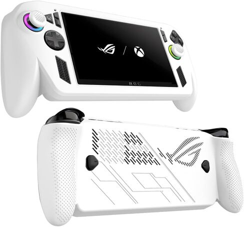 حافظة حماية من السيليكون لجهاز ROG Xbox Ally X/ROG Xbox Ally، حماية شاملة مقاومة للأوساخ والخدش، مقاومة للصدمات، تصميم تبديد الحرارة مع دعامة (أسود) in Kuwait