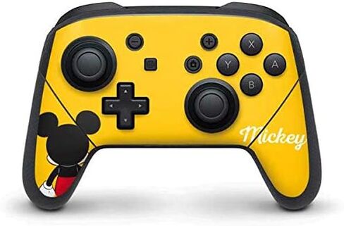 ملصق Skinit المخصص للألعاب متوافق مع وحدة تحكم Nintendo Switch Pro - تصميم جسم ميكي ماوس مرخص رسميًا من ديزني in Saudi Arabia