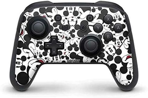 ملصق Skinit المخصص للألعاب متوافق مع وحدة تحكم Nintendo Switch Pro - تصميم جسم ميكي ماوس مرخص رسميًا من ديزني in Saudi Arabia
