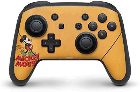 ملصق Skinit المخصص للألعاب متوافق مع وحدة تحكم Nintendo Switch Pro - تصميم جسم ميكي ماوس مرخص رسميًا من ديزني in Saudi Arabia