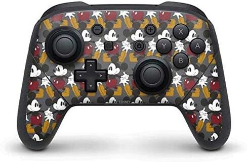 ملصق Skinit المخصص للألعاب متوافق مع وحدة تحكم Nintendo Switch Pro - تصميم جسم ميكي ماوس مرخص رسميًا من ديزني in Saudi Arabia
