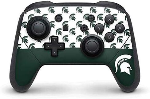 Skinit Decal Gaming Skin Compatible with Nintendo Switch Pro Controller - Officially Licensed Michigan State University Spartans Logo Design in Saudi Arabia