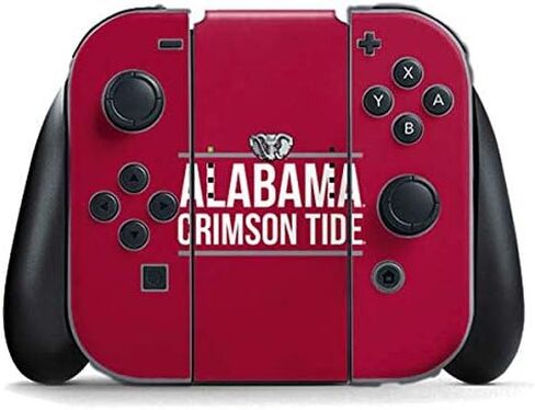 Skinit Decal Gaming Skin Compatible with Nintendo Switch (2017-2021) Joy-Con Controller - Officially Licensed University of Alabama Roll Tide Roll Design in Saudi Arabia