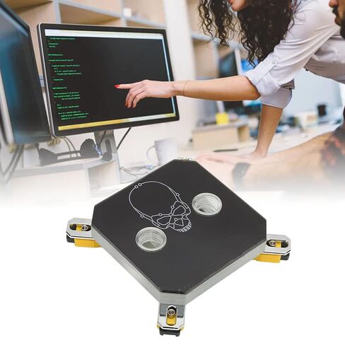CPU Water Block, G1/4 Thread CPU Cooling Block for Computer, Copper Acrylic Electroplating Accurate Hole Positions CPU Water Cooling Block Computer Accessories in Saudi Arabia