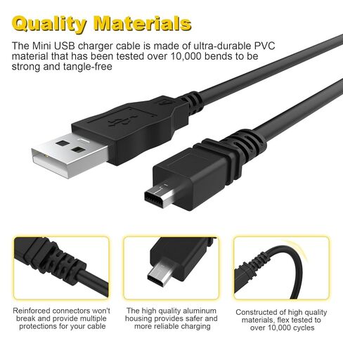 كابل USB UC-E6 متوافق مع كاميرا نيكون الرقمية D3200 D3300 D3400 D750 D5100 D5300 D7100 D7200، Coolpix B500 L340 L22 A10 P520 S3500 S3700 S6300 S6500 والمزيد (2 متر) in Kuwait
