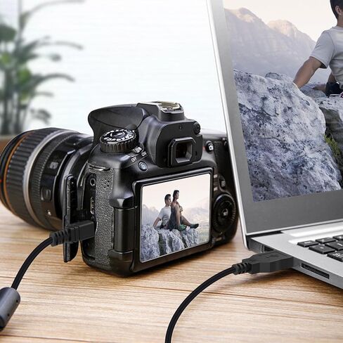 كابل USB UC-E6 متوافق مع كاميرا نيكون الرقمية D3200 D3300 D3400 D750 D5100 D5300 D7100 D7200، Coolpix B500 L340 L22 A10 P520 S3500 S3700 S6300 S6500 والمزيد (2 متر) in Kuwait