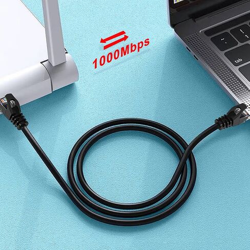كابل إيثرنت CAT6 300FT 23AWG عالي السرعة 500 ميجا هرتز 10 جيجابت في الثانية، سرعة نقل أسرع من كابل إيثرنت Cat 5e/Cat 5. يستخدم على نطاق واسع في أجهزة الكمبيوتر وأجهزة الكمبيوتر المحمولة باللون الأسود - 300 قدم in Kuwait