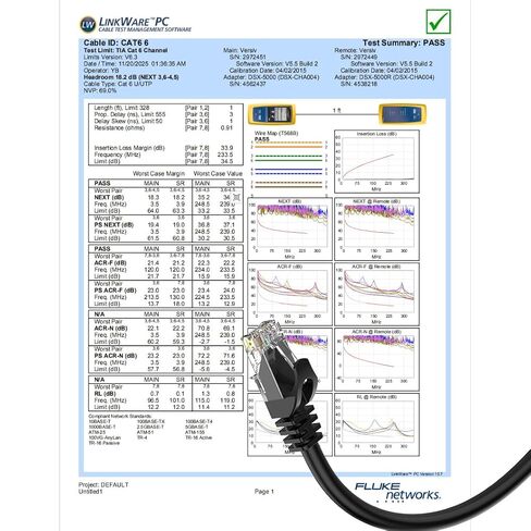 كابل إيثرنت CAT6 300FT 23AWG عالي السرعة 500 ميجا هرتز 10 جيجابت في الثانية، سرعة نقل أسرع من كابل إيثرنت Cat 5e/Cat 5. يستخدم على نطاق واسع في أجهزة الكمبيوتر وأجهزة الكمبيوتر المحمولة باللون الأسود - 300 قدم in Kuwait