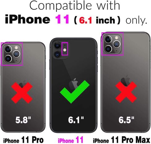 حافظة هاتف Asuwish لهاتف iPhone 11 6.1 مع واقي شاشة من الزجاج المقوى وحامل بطاقة الائتمان من الجلد الزهري وحامل هاتف iphone11case iPhone11 i Phone11 11s XI 11R للنساء والرجال باللون البني in Kuwait