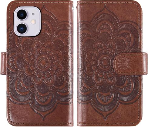 حافظة هاتف Asuwish لهاتف iPhone 11 6.1 مع واقي شاشة من الزجاج المقوى وحامل بطاقة الائتمان من الجلد الزهري وحامل هاتف iphone11case iPhone11 i Phone11 11s XI 11R للنساء والرجال باللون البني in Kuwait