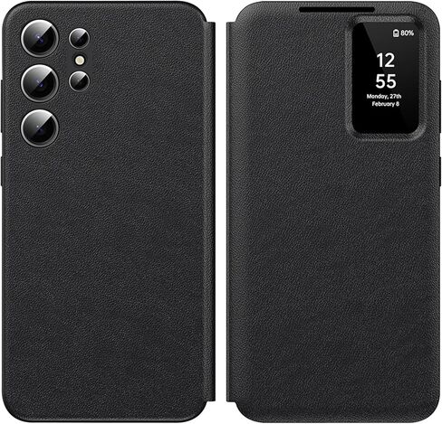 for Samsung Galaxy S24 Ultra with Smart Small Screen View, S-View Wallet Phone Case, for Samsung S24 Ultra Case Smart Window Cover, Smart Flip Leather Protective Cover for Samsung S24 Ultra 5G Case in Saudi Arabia