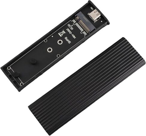 M.2 NGFF SSD Enclosure Adapter Efficient Aluminum USB C 3.1 Enclosure Adapter for 2242 2260 2280 SSDs, Plug and Play for, OS X, Users Black in Kuwait