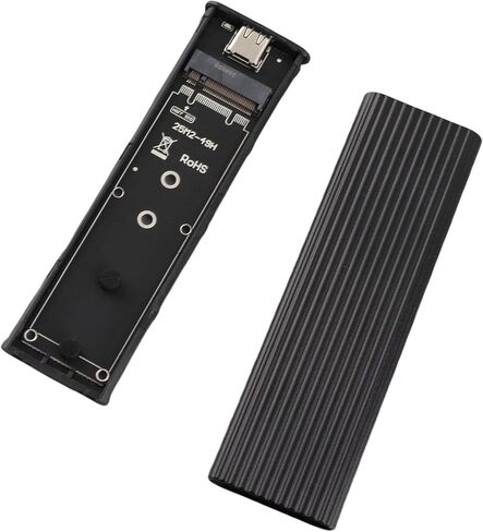 M.2 NGFF SSD Enclosure Adapter Efficient Aluminum USB C 3.1 Enclosure Adapter for 2242 2260 2280 SSDs, Plug and Play for, OS X, Users Black in Kuwait