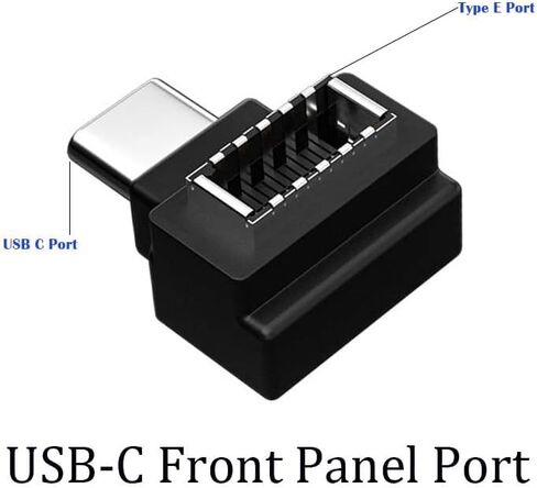 محول محول اللوحة الأم 10 جيجابت في الثانية، USB 3.1 Gen 2 90 درجة USB C ذكر إلى النوع E محول أنثى يدعم نقل البيانات والشحن، حزمة واحدة in Kuwait
