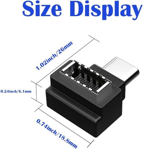 محول محول اللوحة الأم 10 جيجابت في الثانية، USB 3.1 Gen 2 90 درجة USB C ذكر إلى النوع E محول أنثى يدعم نقل البيانات والشحن، حزمة واحدة in Kuwait