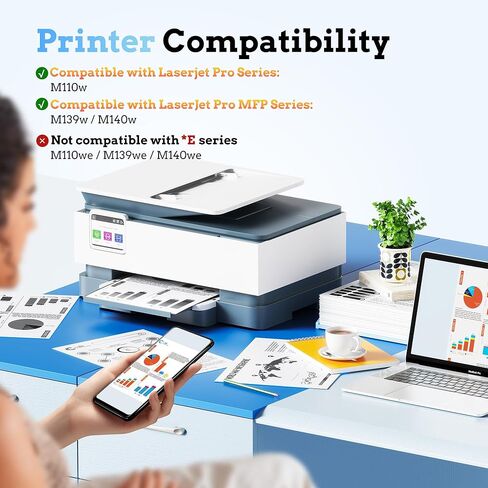 LxTek 141A W1410A Toner Cartridge Compatible Replacement for HP 141A Black LaserJet Toner Cartridge 141X W1410X Use for HP LaserJet M110w M140w MFP M139W Printer (with CHIP, 2 Black) in Kuwait