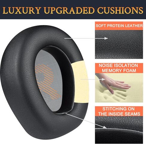 وسائد أذن بديلة من SOULWIT لسماعات JBL Quantum One فوق الأذن، وسائد أذن مع جلد بروتين ناعم وإسفنج الذاكرة عالي الكثافة لعزل الضوضاء in Saudi Arabia