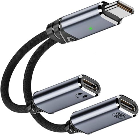 USB C Cable Phone Adapter 2 in 1 Type to 2.0 Adapter with 100W Charging Port for Phone Laptop Tablets Charging Cable in Saudi Arabia