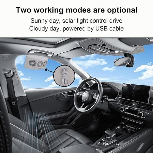 Car Cooler Front Rear Window Radiator Auto Air Vent Fan Radiator Cooling USB Charging Solar Powered Ventilator Car Window Exhaust Fan in Saudi Arabia