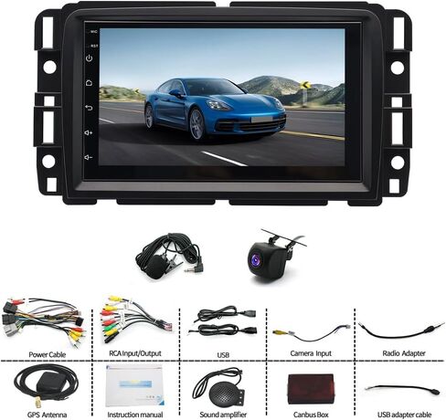 7 Inch Touch Screen Car Radio for Chevrolet Traverse 2013-2017 with Carplay Android Auto, Car Audio for GMC Acadia 2013-2017，for Buick Enclave 2013-2017 with GPS BT Backup Camera 4+64G in Saudi Arabia