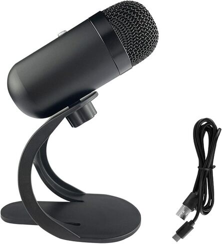 Yoidesu USB Microphone for PC Gaming, Wired Computer Microphone with Detachable Stand and Indicator Light, 360 Omnidirectional Sound Pickup for Podcast Streaming in Saudi Arabia