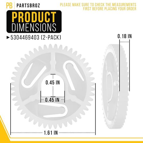 5304469403 صانع الثلج لثلاجة Drive Gear متوافق مع Kenmore Electrolux بديل متين FRS6LF7FMB LGHN2844MF5 FFHS2611LW7 FRS6L9EFSS0 FRS26LF8CS3 253.44733102 253.44733108 in Saudi Arabia