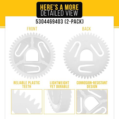 5304469403 صانع الثلج لثلاجة Drive Gear متوافق مع Kenmore Electrolux بديل متين FRS6LF7FMB LGHN2844MF5 FFHS2611LW7 FRS6L9EFSS0 FRS26LF8CS3 253.44733102 253.44733108 in Saudi Arabia