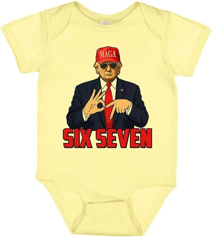 TeesAndTankYou Six Seven Trump Baby Infant Bodysuit in Saudi Arabia