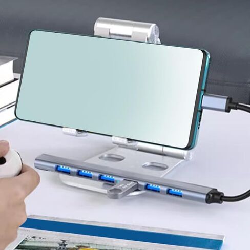USB Hub Multiport Adapter, Type C Hub 7 in 1, USB Dongle USB Splitter Port Extender, USB 3.0 500M S Fast Transfer Plug and Play USB Dock for Computer Phone Tablet in Saudi Arabia