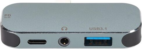 USB C Hub 5 in 1, Multiport USB C Adapter with 100W PD Charging + 10Gbps USB 3.1 + Type C + 3.5mm AUX + USB 2.0, Plug in Type Laptop USB C Port Expander in Saudi Arabia