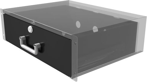 SYSRACKS 3U Drawer for Server Racks, 13.5 Inch Deep Cabinet Case, Rack Mount Lockable Drawer in Saudi Arabia