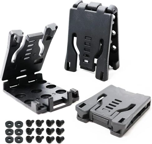 حلقة مشبك حزام للحافظات، وأغمد السكاكين، وحقائب ماج، وحزام قفل مرفق تقني هولستوبيا مع أجهزة تثبيت، نمط زنبركي/إبزيم، 3 عبوات in Kuwait