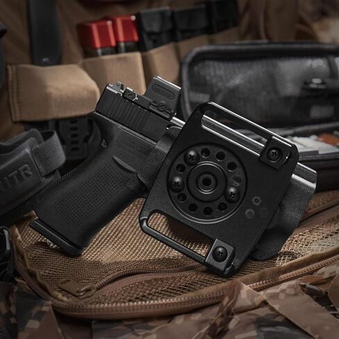 GRITR OWB Kydex Right/Left Hand Gun Holster Compatible with Glock 43X - Optic Cut, Fits Safariland QLS/G-Code RTI Attachments, Adjustable Belt Loops, Open Bottom in Kuwait