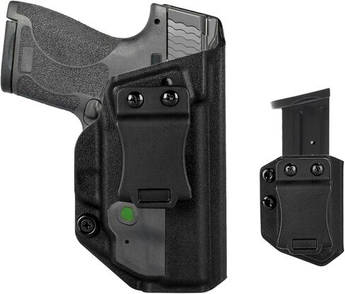 حافظة ليزر S&W M&P Shield IWB لليد اليمنى تناسب S&W M&P Shield M2.0 3.1 بوصة 9 مم/.40 مع حافظة مسدس ليزر CT مدمجة وحامل عالمي 9 مم/.40 حامل ماج فردي مخفي in Saudi Arabia