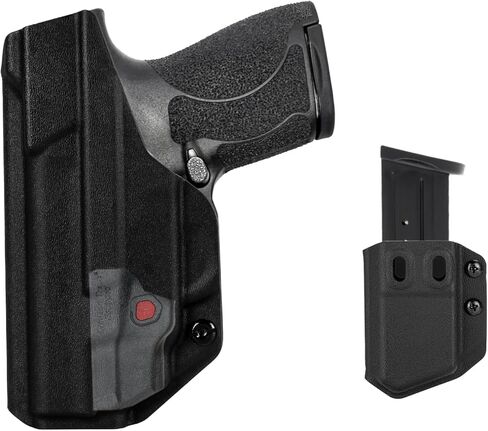 حافظة ليزر S&W M&P Shield IWB لليد اليمنى تناسب S&W M&P Shield M2.0 3.1 بوصة 9 مم/.40 مع حافظة مسدس ليزر CT مدمجة وحامل عالمي 9 مم/.40 حامل ماج فردي مخفي in Saudi Arabia