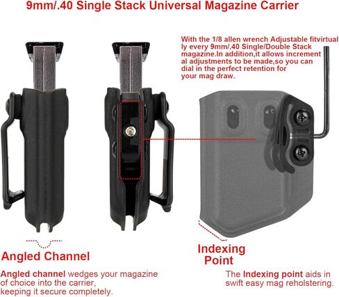 حافظة ليزر S&W M&P Shield IWB لليد اليمنى تناسب S&W M&P Shield M2.0 3.1 بوصة 9 مم/.40 مع حافظة مسدس ليزر CT مدمجة وحامل عالمي 9 مم/.40 حامل ماج فردي مخفي in Saudi Arabia