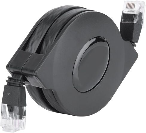 كابل شبكة CAT6 RJ45 LAN قابل للسحب، مادة عالية الجودة، سرعة 1000 ميجابت في الثانية، صندوق توصيل مدمج، للكمبيوتر وأجهزة التوجيه والمفاتيح والمودم in Saudi Arabia