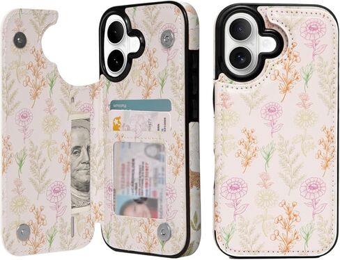 حافظة محفظة لهاتف iPhone 17 Pro Max مع حامل بطاقة، فتحة بطاقة ائتمان محمولة مانعة لموجات الراديو، غطاء هاتف مقاوم للصدمات للرجال in Kuwait